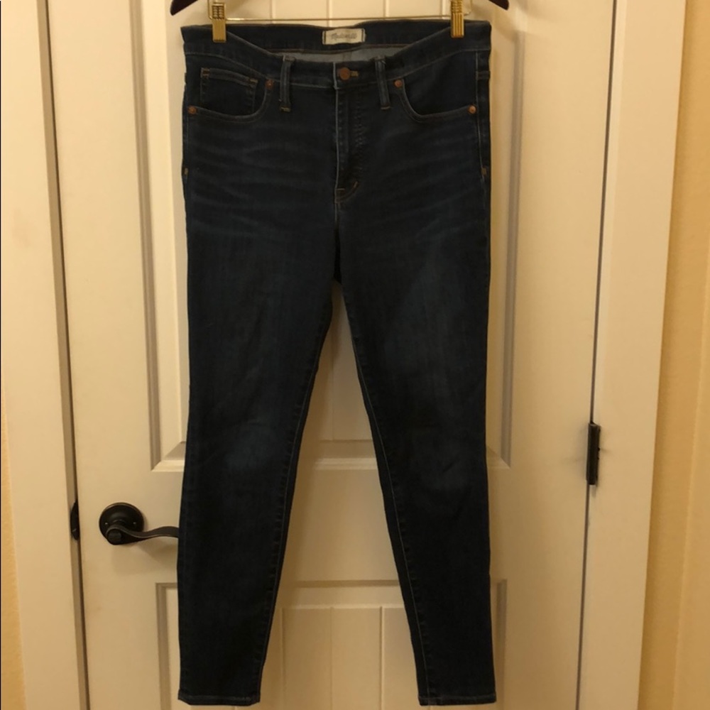 Dark wash Madewell High Rise Skinny jeans
